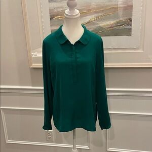 J. Crew Sz 10 Evergreen Blouse
